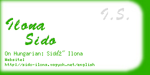 ilona sido business card